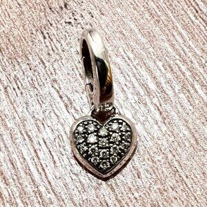 NEW! $495 Ippolita Sterling Silver Diamond Heart Reversible Heart Charm Pendant